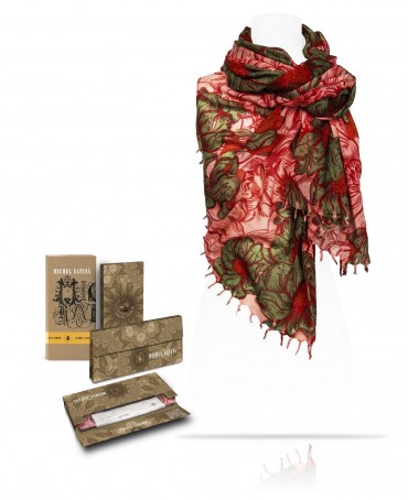 Палантин Женский W40-FLEUR.LINEARE/ROSE.CL